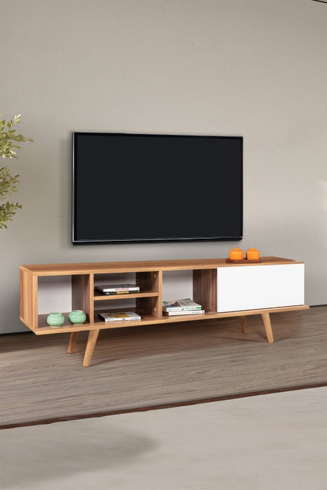 Hanah Home Ela 3633 Soporte para TV Nogal y Blanco